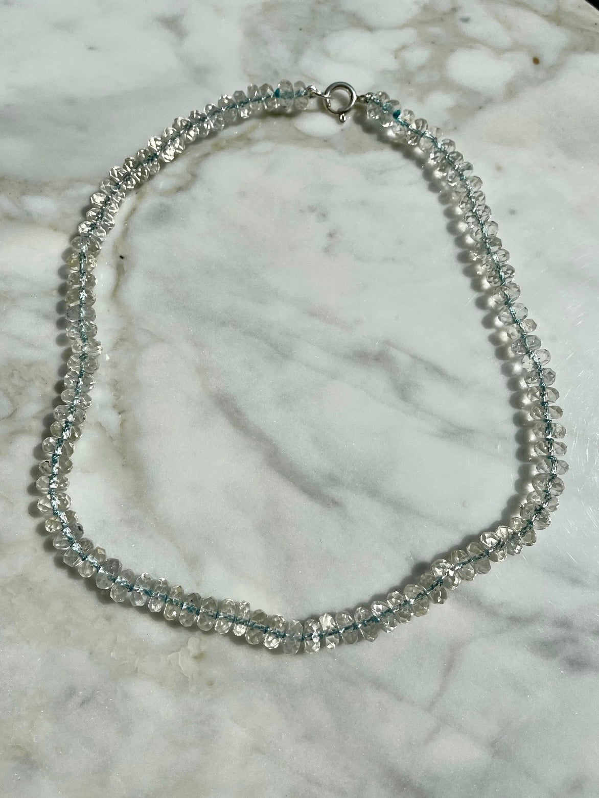 24 Hr Champagne Diet - Hand Knotted Faceted Quartz Gemstone Candy Necklace