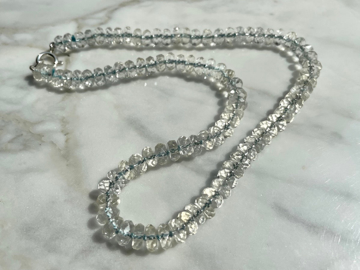 24 Hr Champagne Diet - Hand Knotted Faceted Quartz Gemstone Candy Necklace