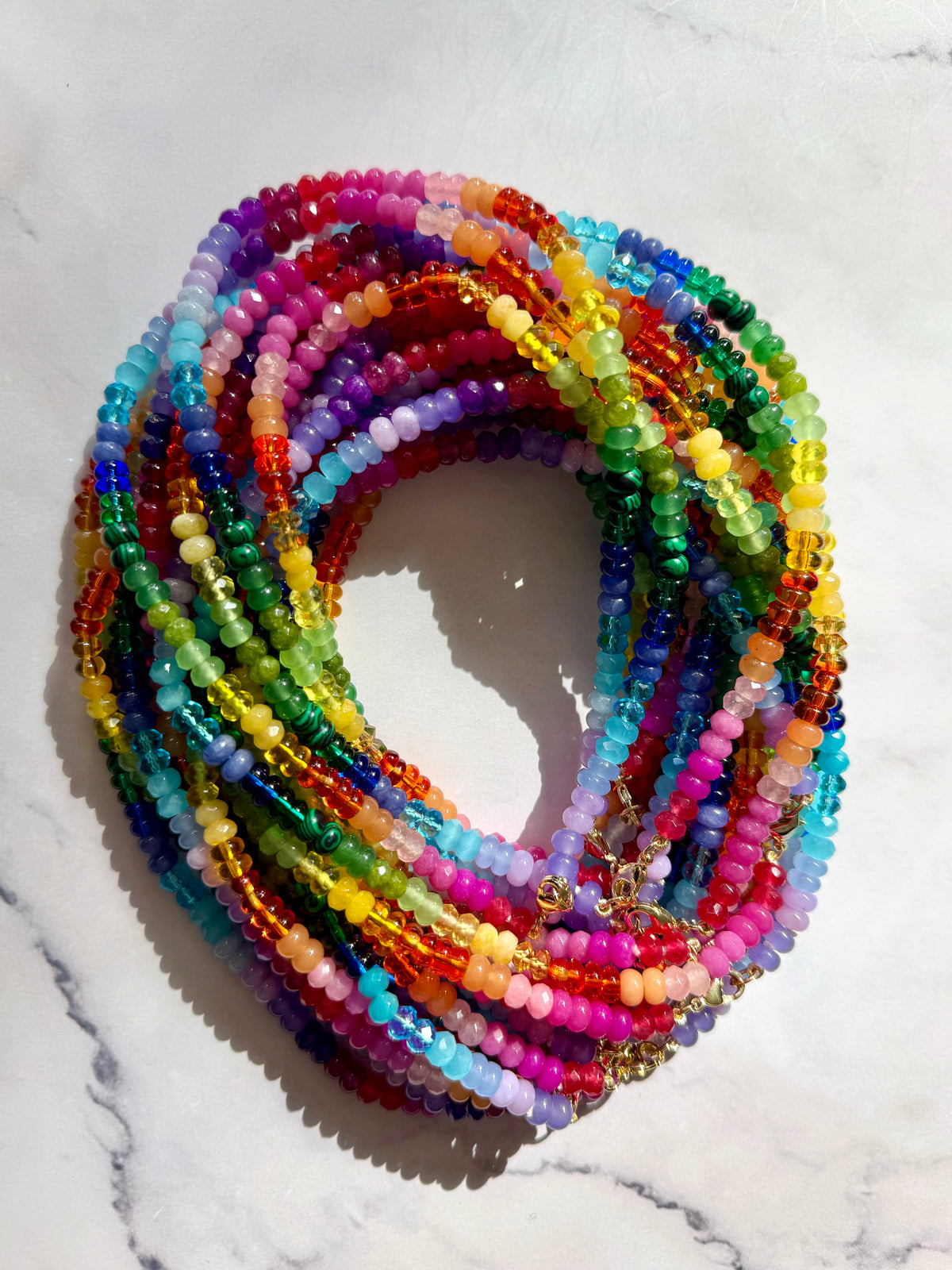 Lil Skittlita - Mini Skittles, Taste the Rainbow Gemstone Candy Necklace