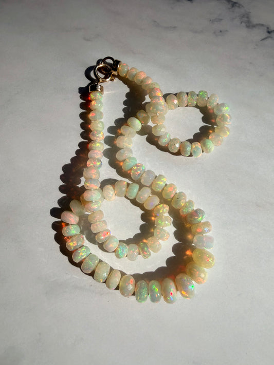Mother Pop Rocks - Hand Knotted Jumbo Opal Choker