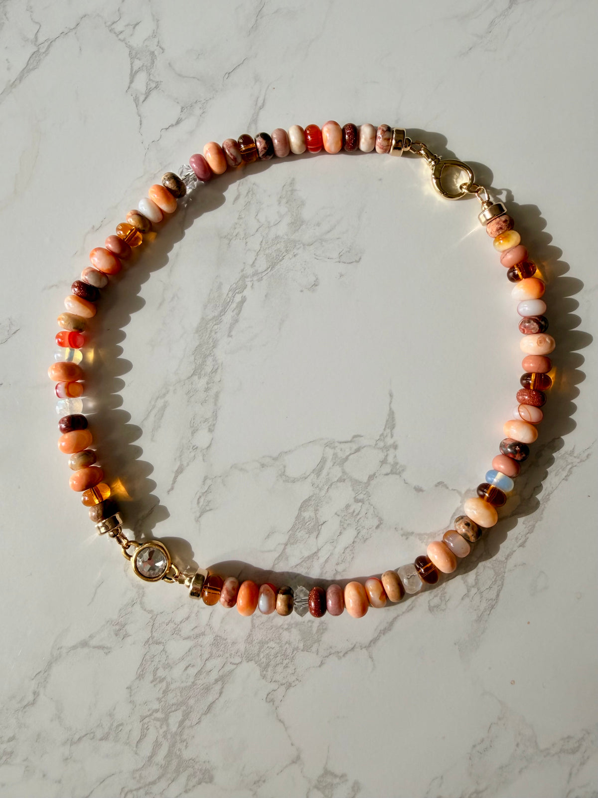 Pumpkin Pie - Opal Gemstone Candy Necklace