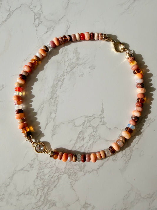 Pumpkin Pie - Opal Gemstone Candy Necklace