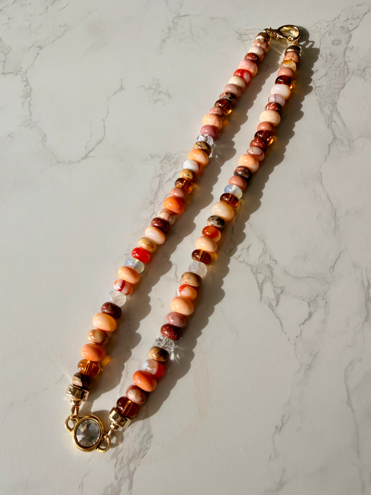 Pumpkin Pie - Opal Gemstone Candy Necklace