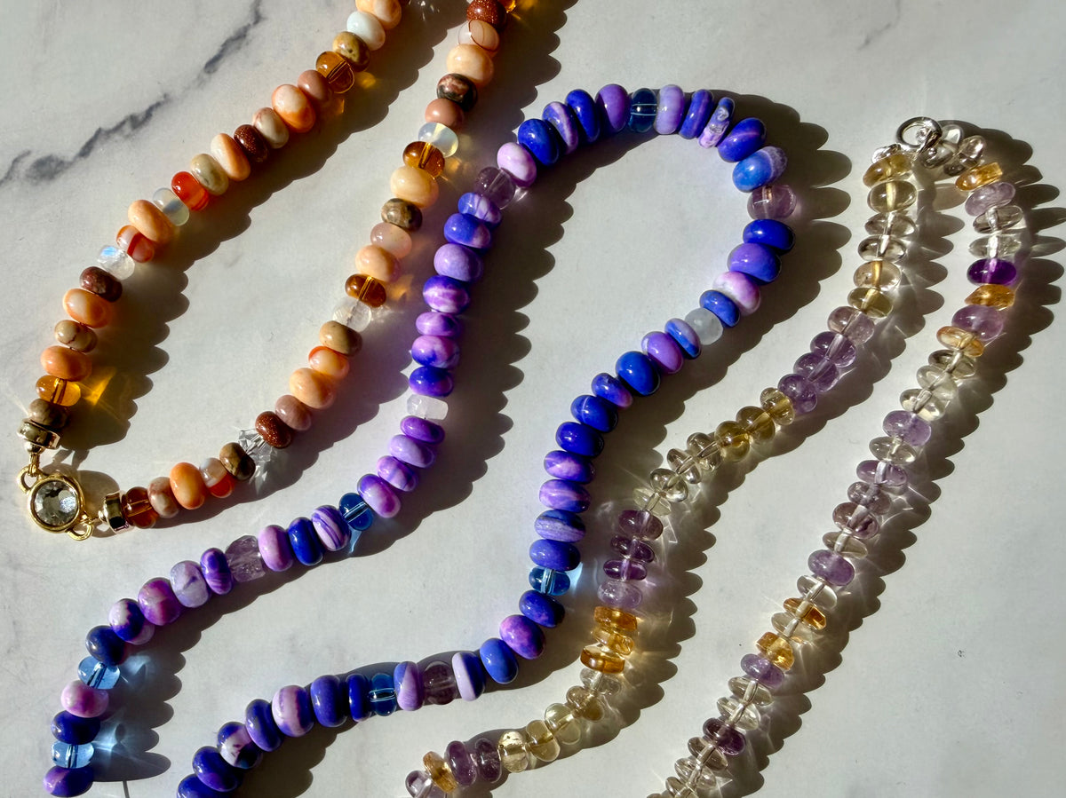 Pumpkin Pie - Opal Gemstone Candy Necklace
