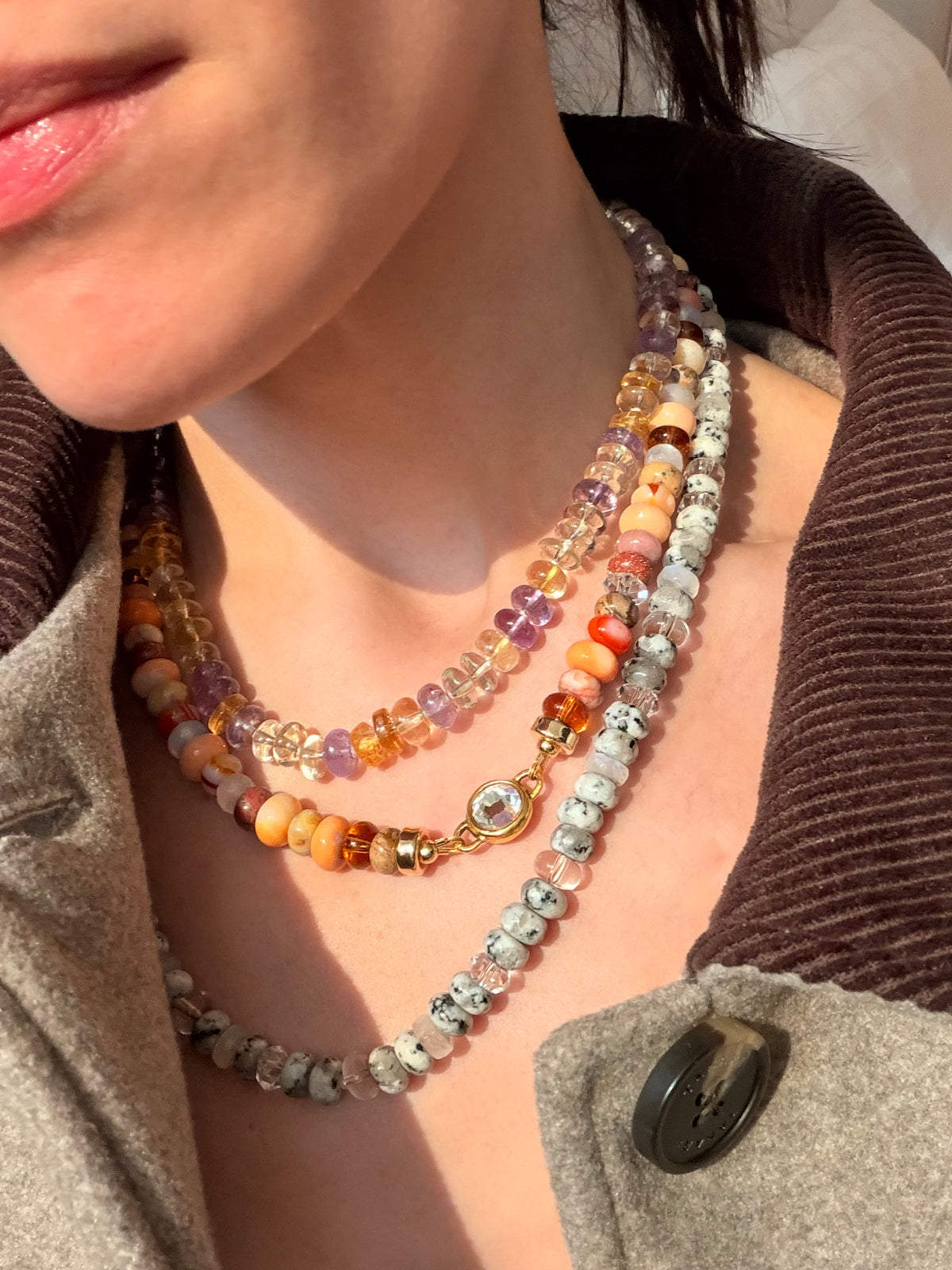 101 Dalmatian Oreo - Gemstone Soup Necklace