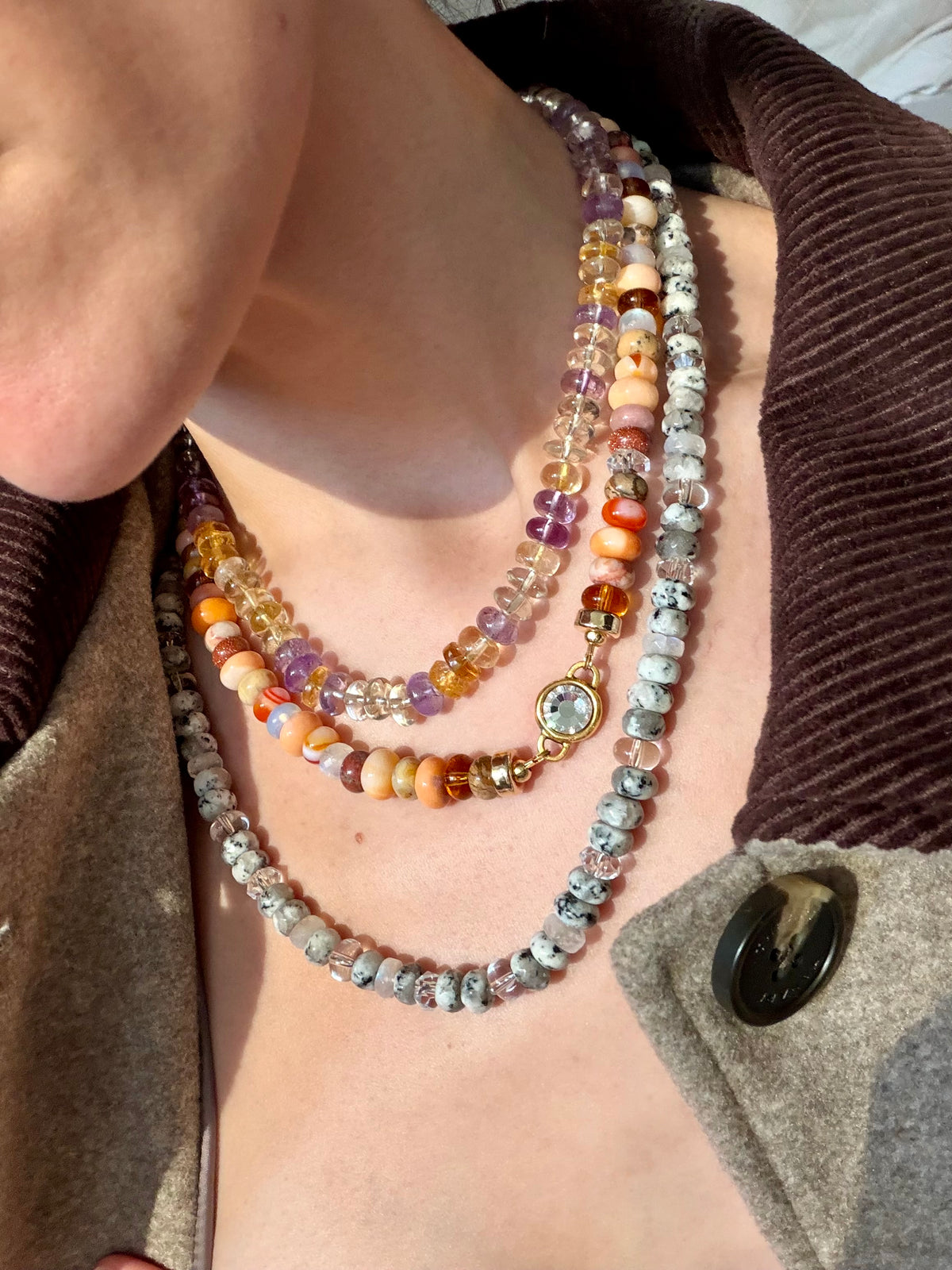Pumpkin Pie - Opal Gemstone Candy Necklace