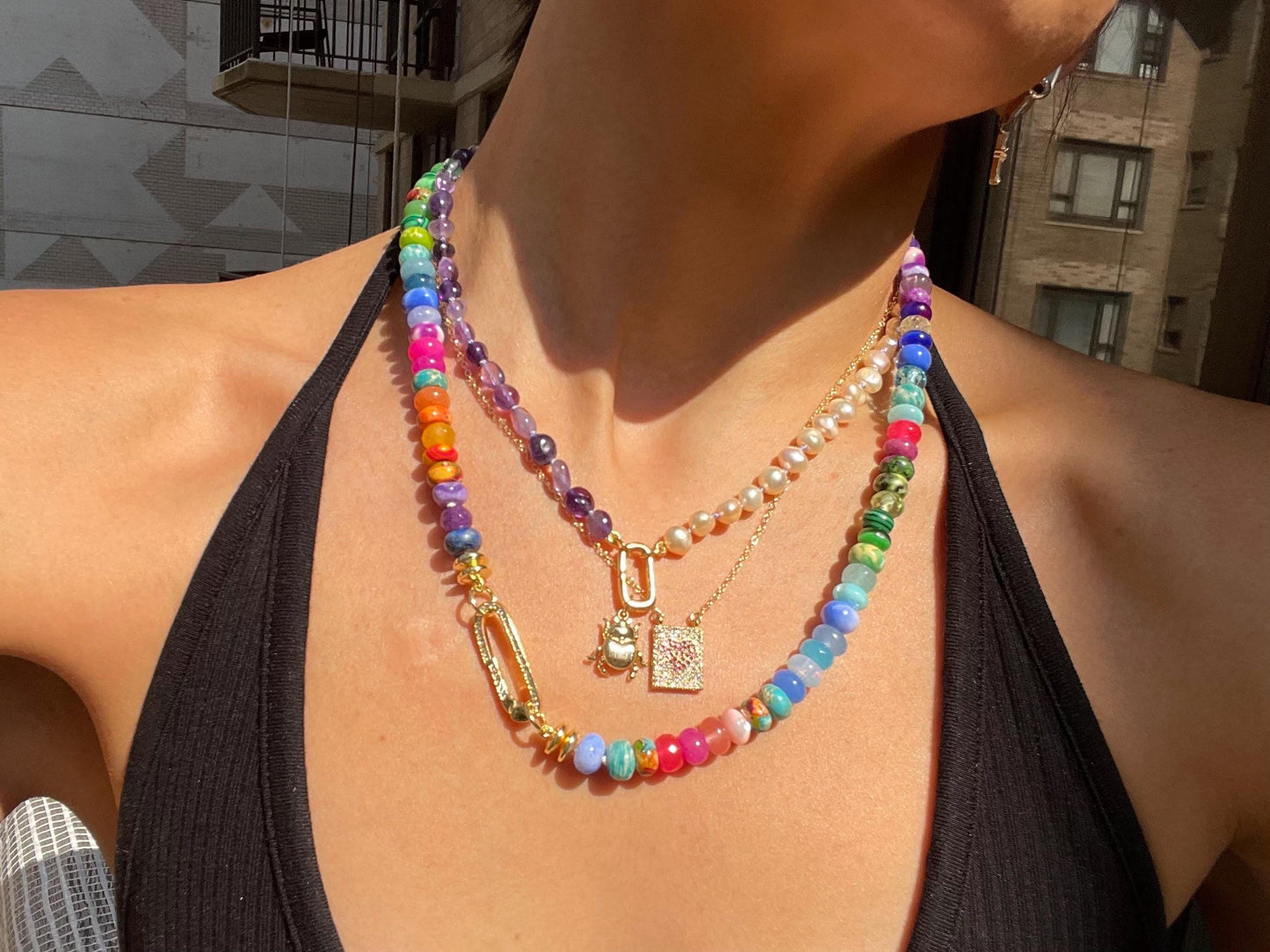 Bare Necessities - Jewel Tone Gemstone Candy Necklace