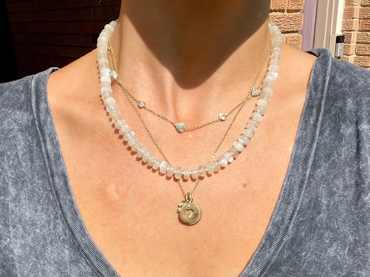 Moonboots Moonstone Gemstone Candy Necklace