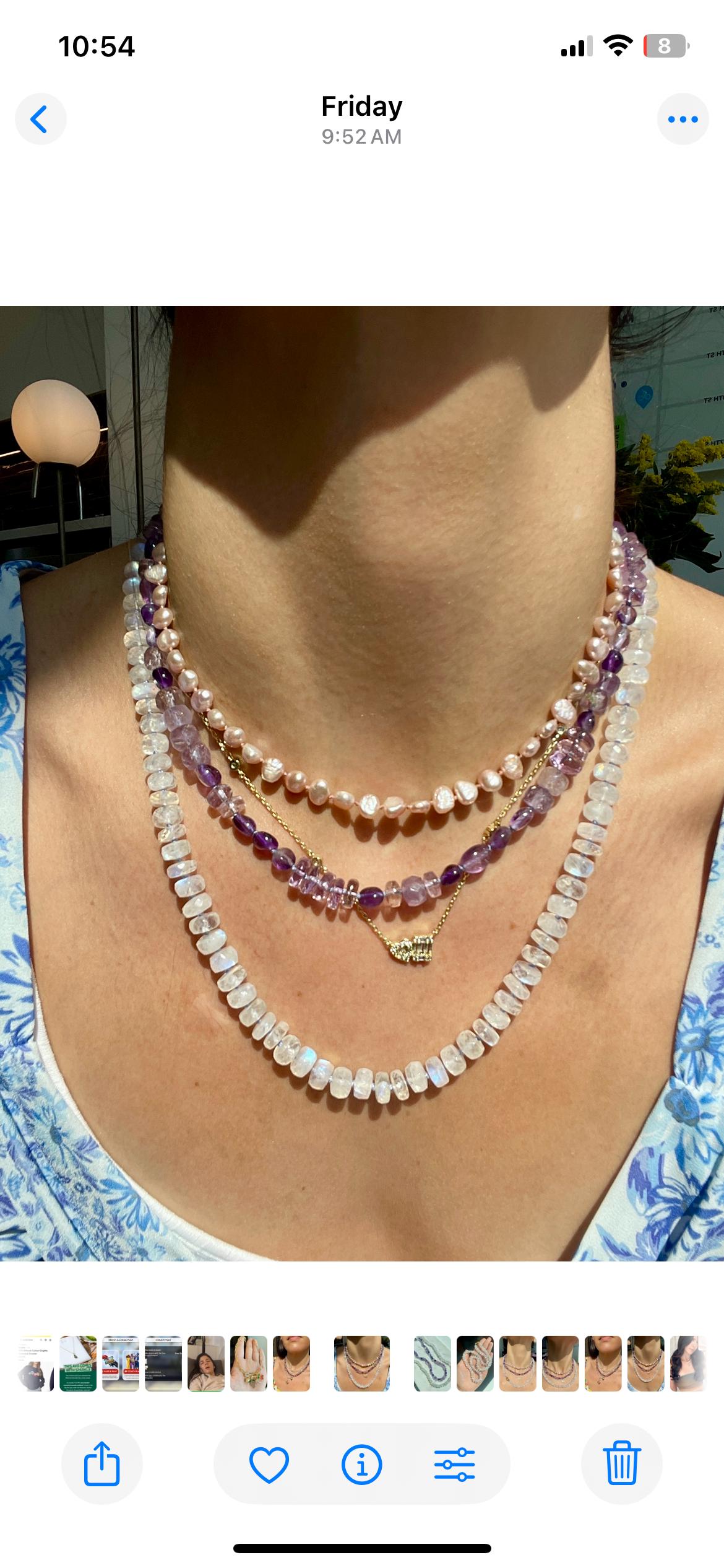Amethyst Jigsaw Puzzle Hand Knotted Gemstone Candy Necklace
