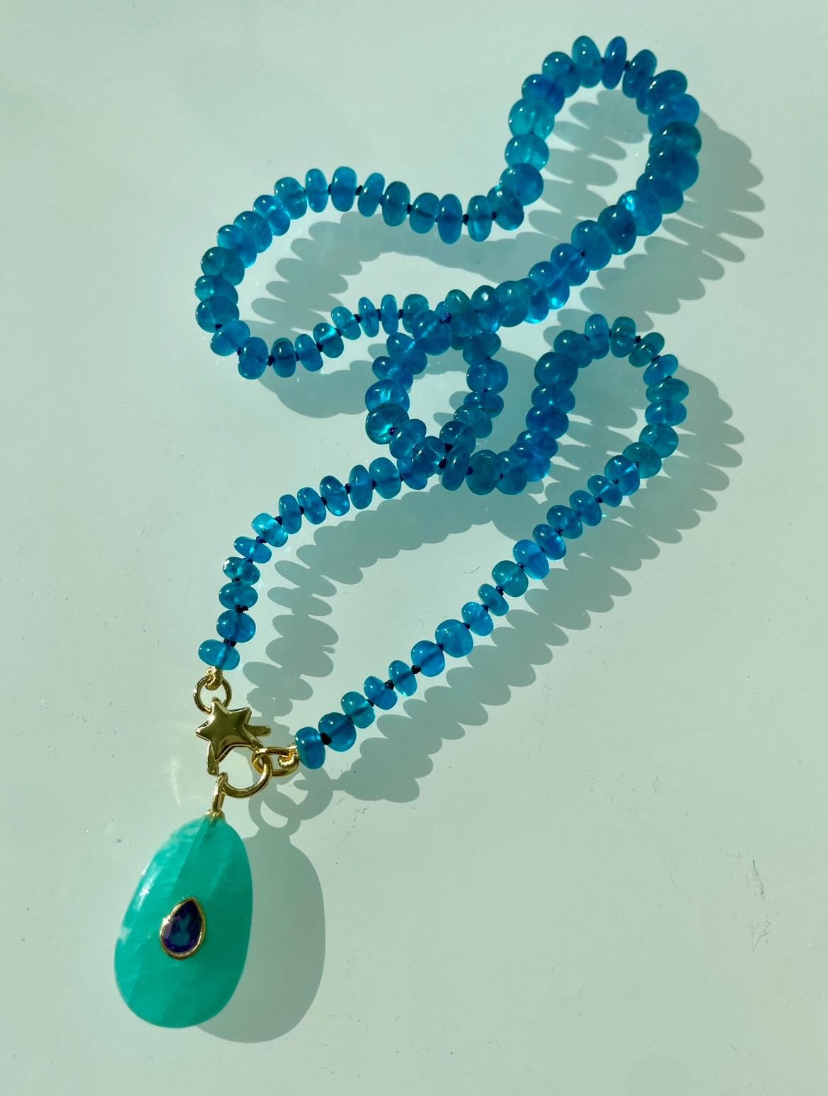 Appetite for Apatite  - Graduated Apatite Gemstone Candy Necklace