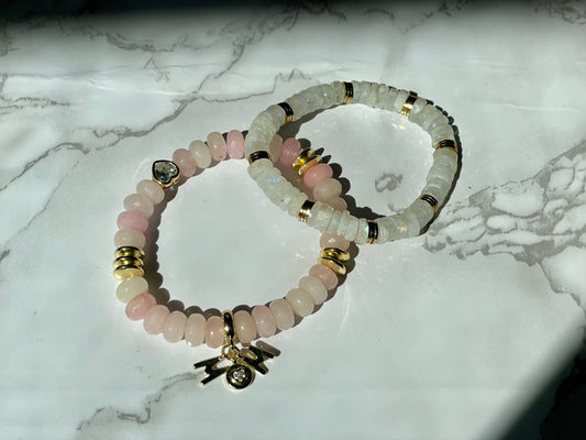I Had the Best Day with You - Rose Quartz Mother’s Day Bracelet