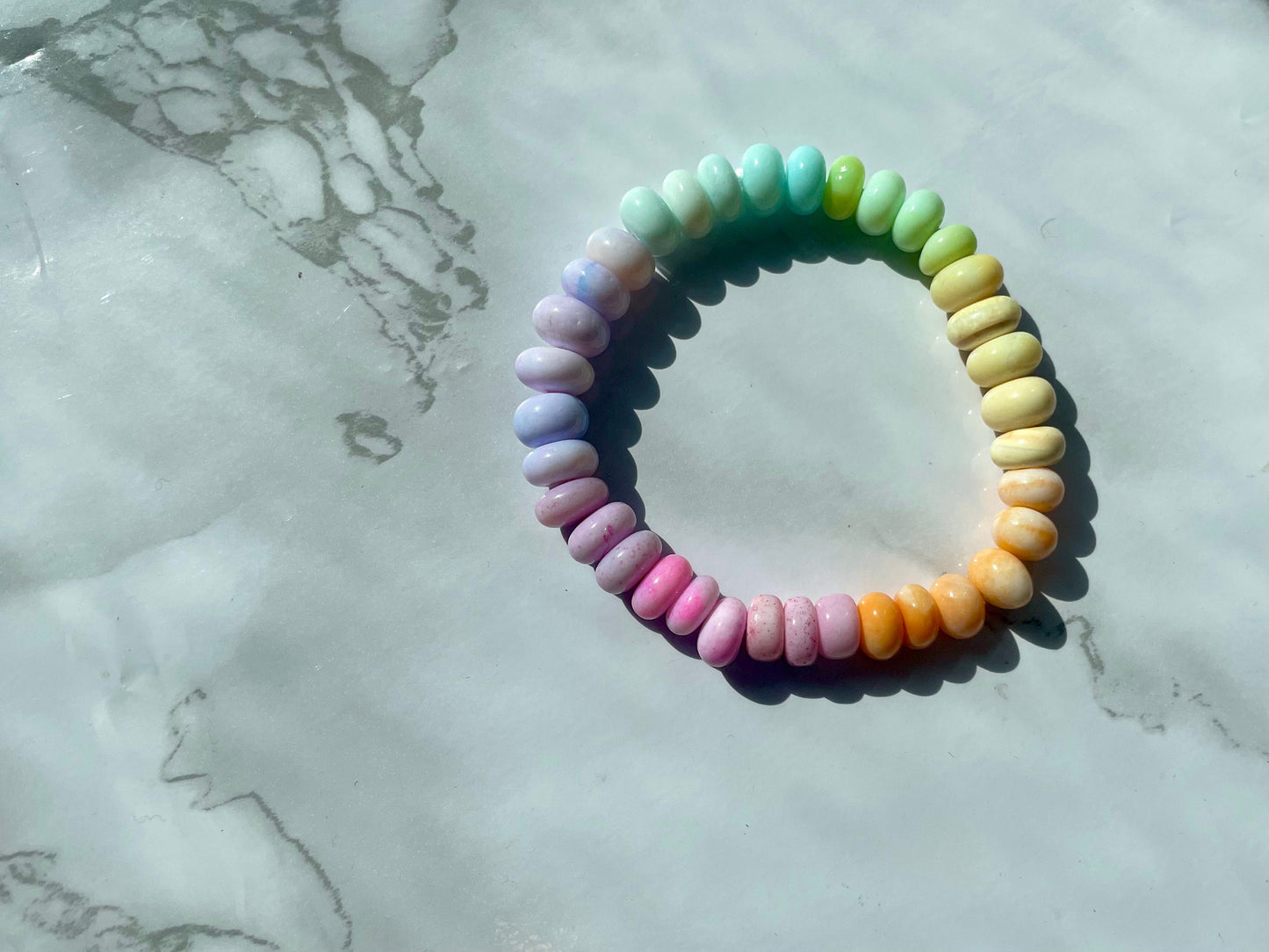 The Bracelet - Rainbow Neon Opal Gemstone Candy Bracelet