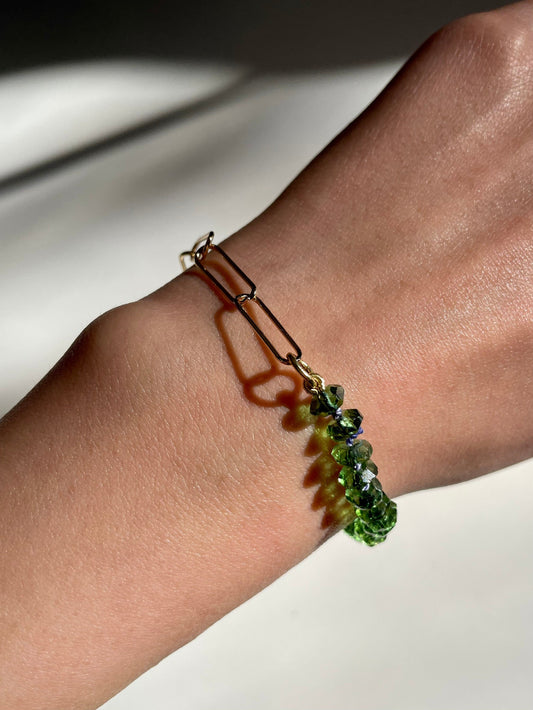 Paperclip Party - Crystal & Paperclip Chain Bracelet
