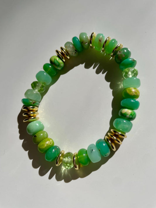 Apples to Apples - Chalcedony Gemstone Soup Bracelet