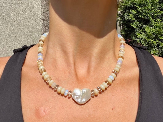 Pearly Girly - Pearl & Gemstone Candy Necklace