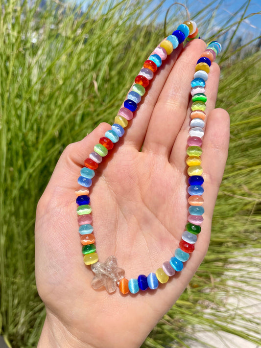 Chatty Catty Cathy - Rainbow Cat’s Eye and Jumbo Quartz Star