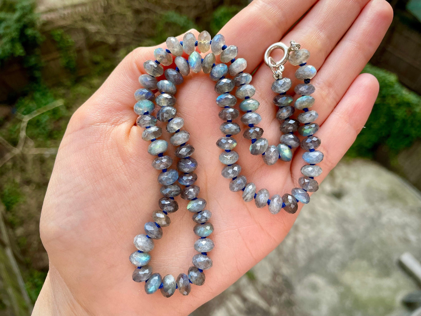 Recess on the BlackTop Labradorite Gemstone Candy Necklace | 18”