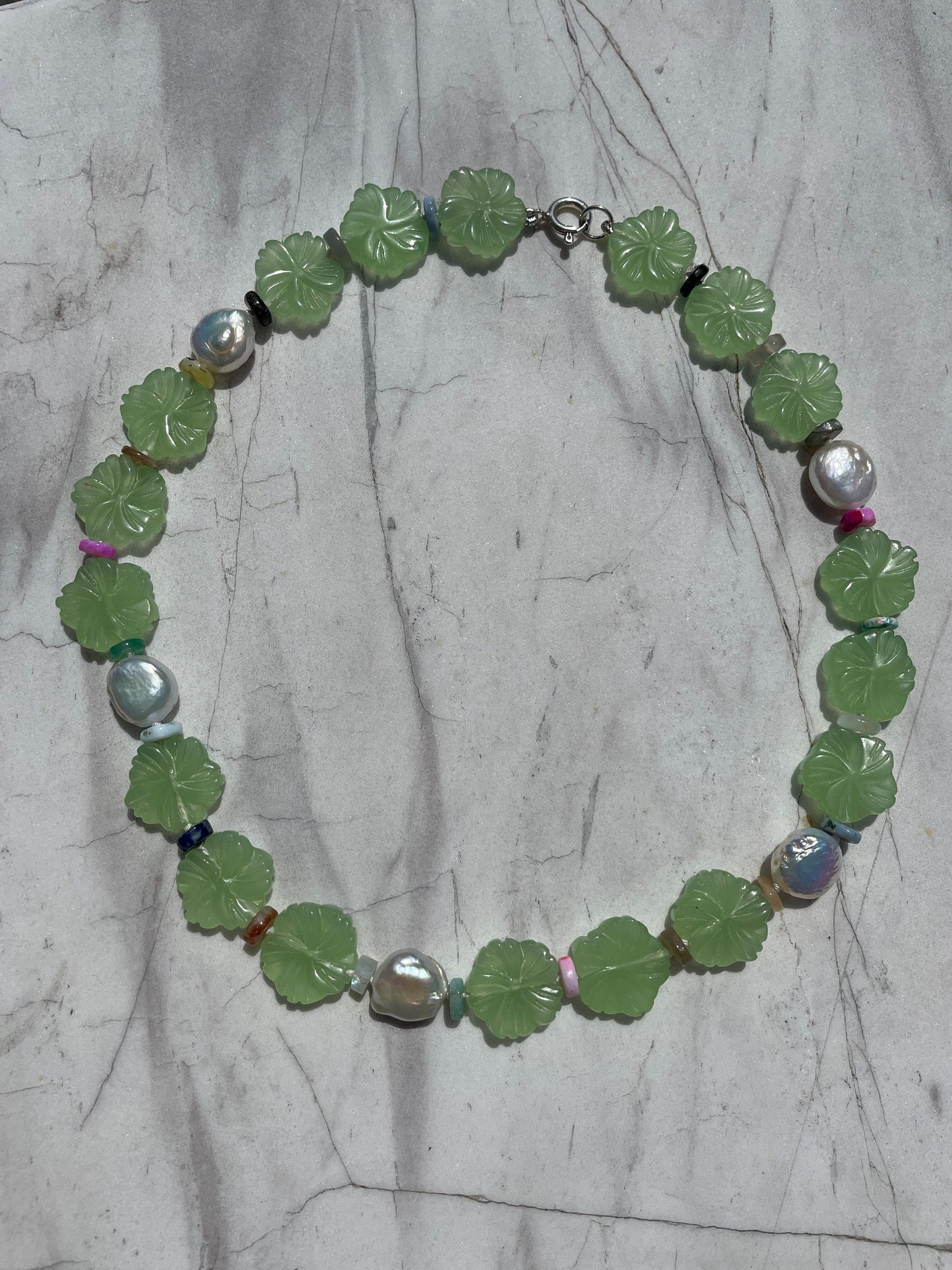 The Lei | Jade, Freshwater Pearl, & Gemstone