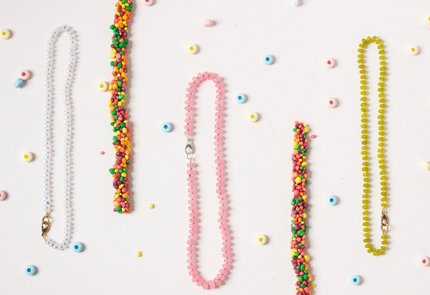 Fun Size Milky Way Hand-Knotted Quartz Gemstone Candy Necklace