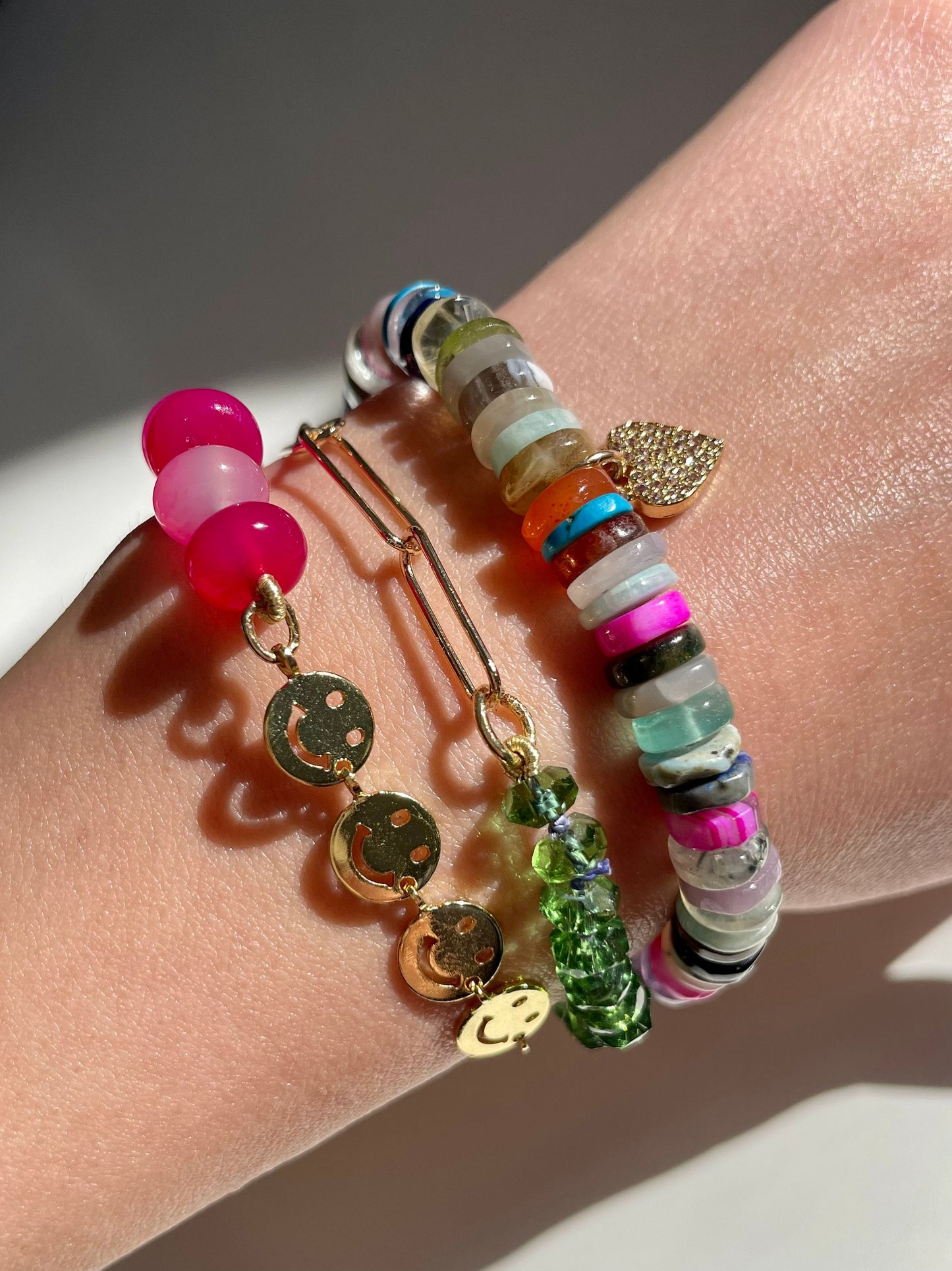 Paperclip Party - Crystal & Paperclip Chain Bracelet