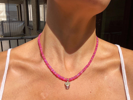 Girl Dinner - Hot Pink Opal Necklace