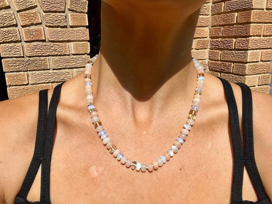 James and the Giant Peach Part 2 Hand-Knotted Gemstone Candy Necklace