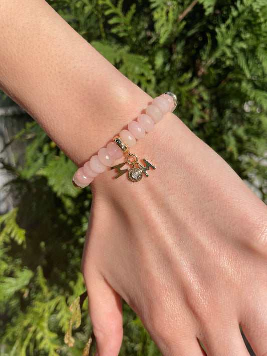I Had the Best Day with You - Rose Quartz Mother’s Day Bracelet