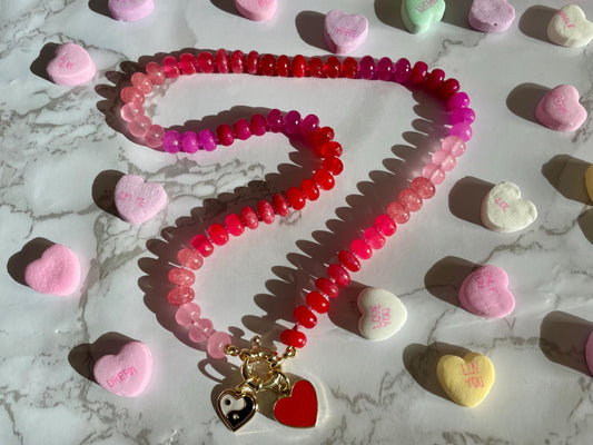 Love Language - Gemstone Candy Neckace with 14K GF Enhancer Clasp