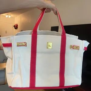 Boatkin - Build Your Own Bag - Canvas Top Handle Tote, Gold Turnlock Hardware, 42cm