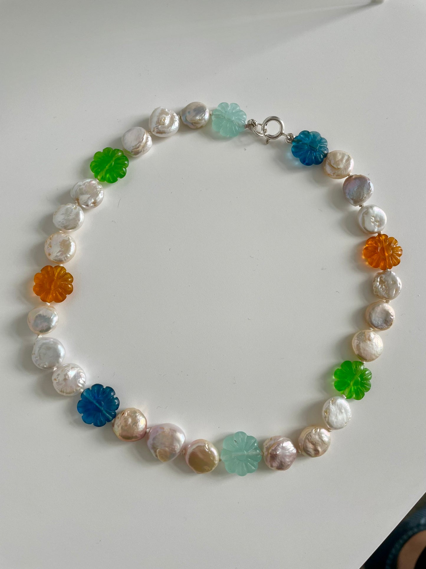 Marigolds and Freshwater Pearls