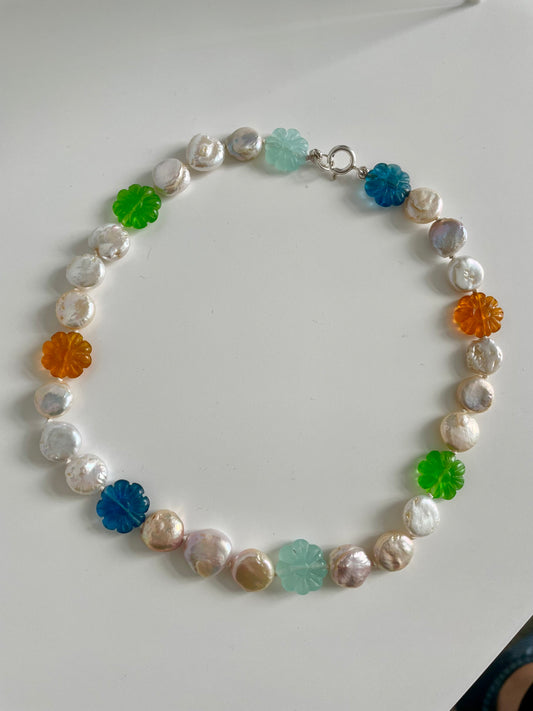 Marigolds and Freshwater Pearls