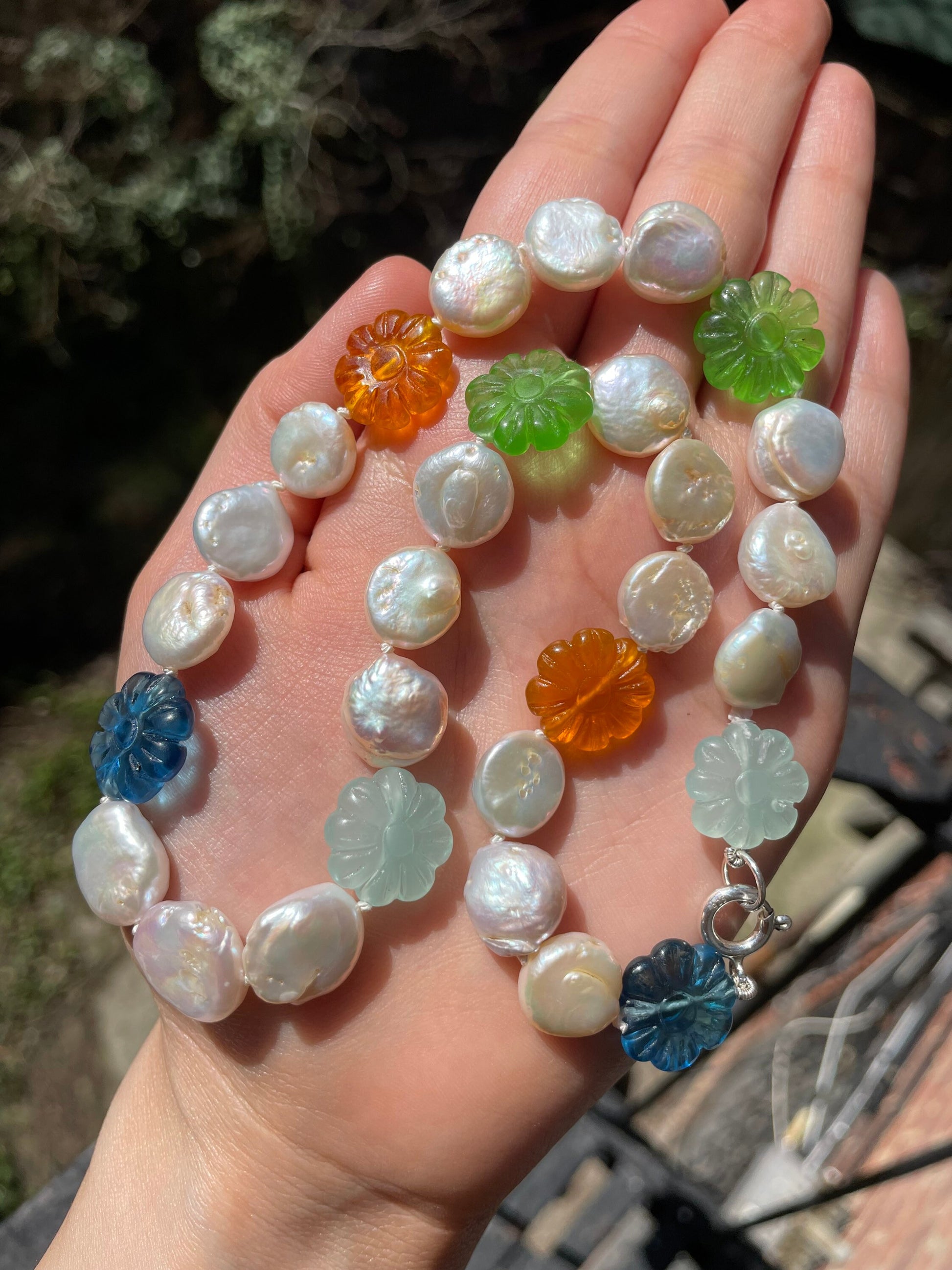 Marigolds and Freshwater Pearls