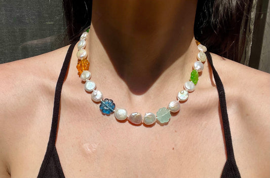 Marigolds and Freshwater Pearls