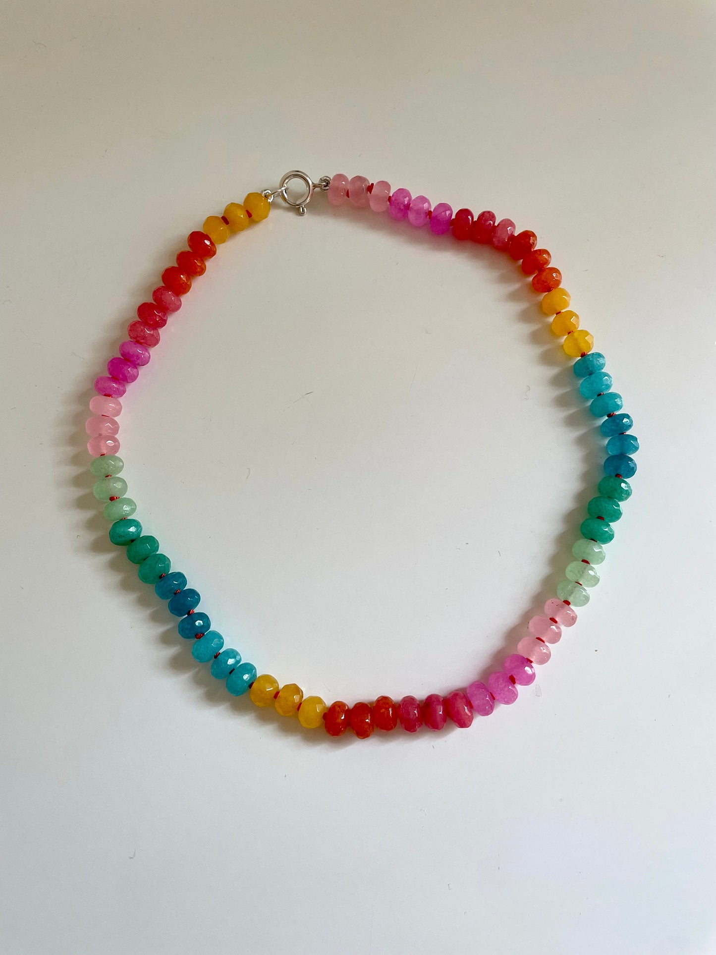 Fruity Pebbles | Hand-Knotted Rainbow Gemstone Candy Necklace
