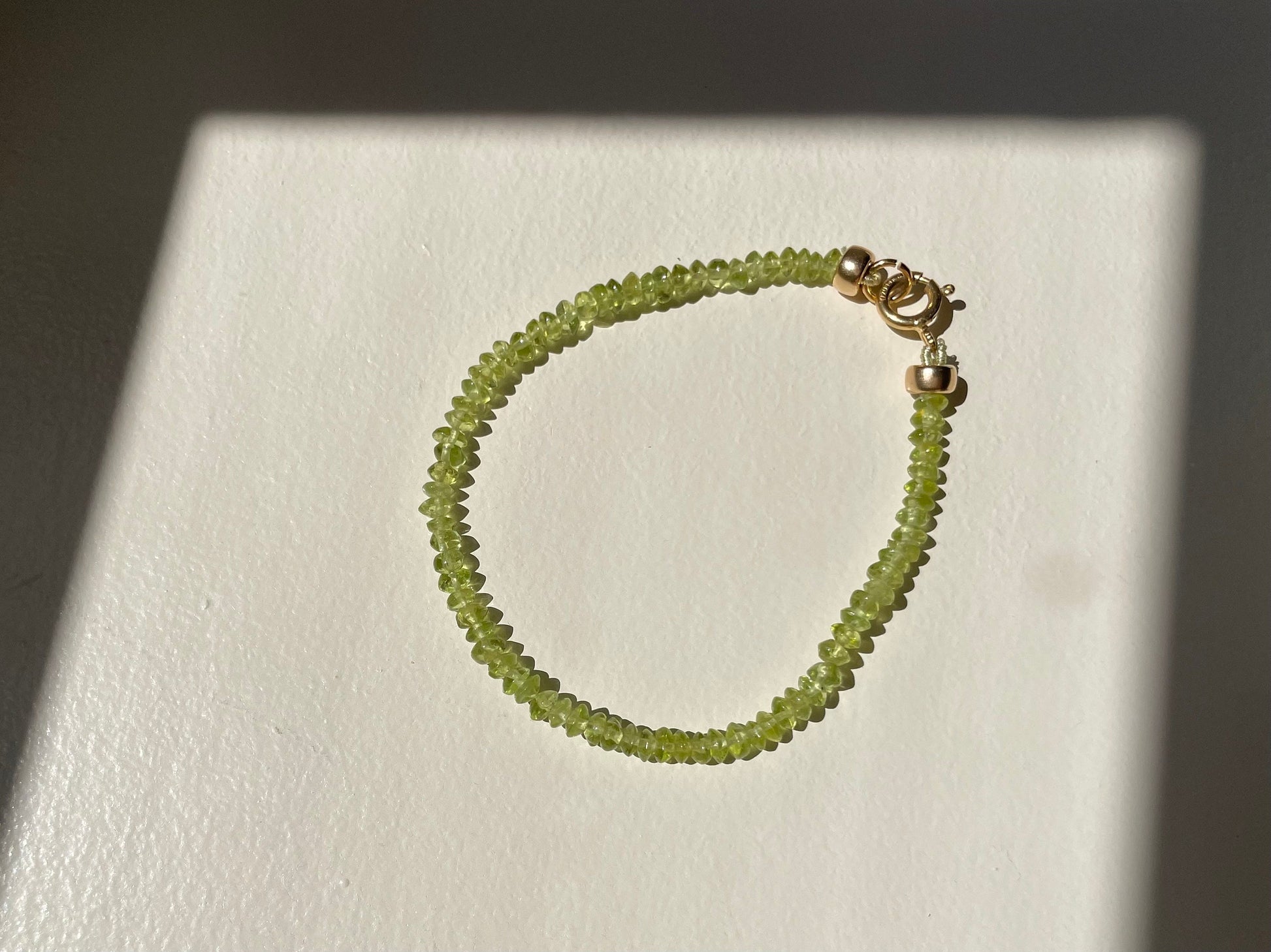 Green Apple Pop Rocks Peridot Gemstone Bracelet