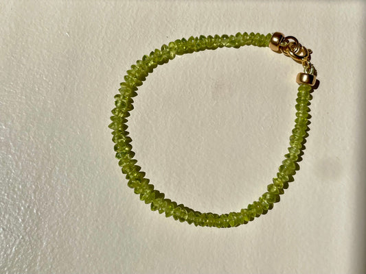 Green Apple Pop Rocks Peridot Gemstone Bracelet