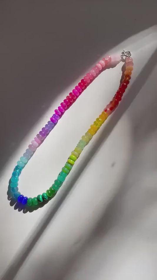Skittlita - Skittles, Taste the Rainbow Gemstone Candy Necklace