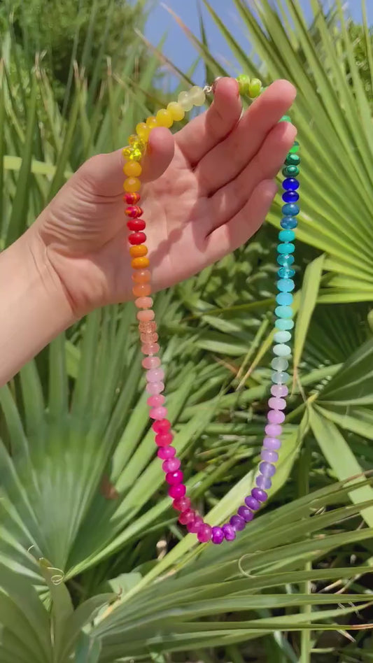 Skittles Taste the Rainbow Gemstone Candy Necklace